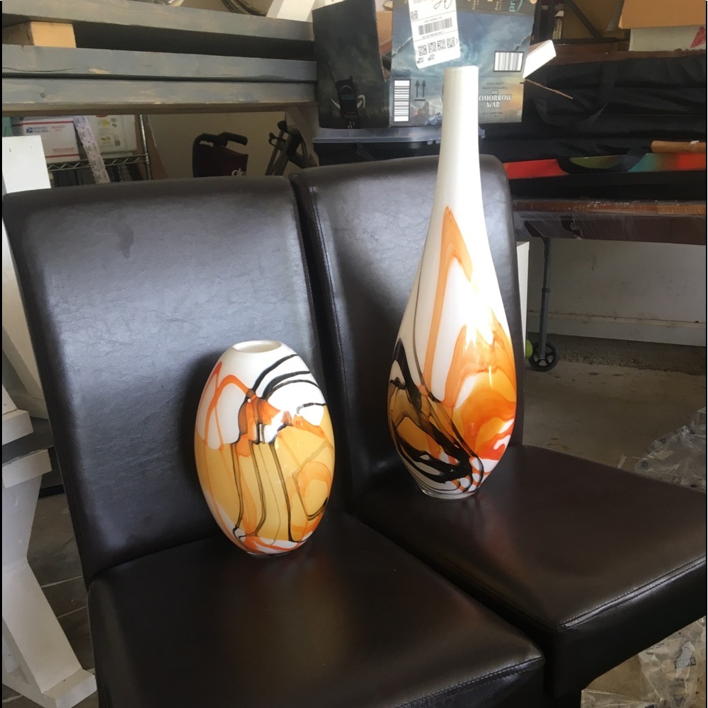 Autumn/Halloween Glass Vases